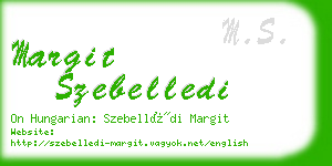 margit szebelledi business card